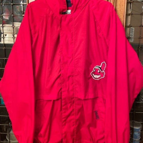 DeLong Chief Wahoo Cleveland Indians Rain Jacket XXL - Picture 1 of 10